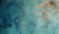 Abstract blue pattern on old stained rusty paper generated by AI