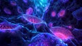 Abstract Blue And Pink Cell Structure Royalty Free Stock Photo