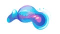 Abstract Blue and Pink Fluid Liquid Shape, vector design Generative AI Royalty Free Stock Photo
