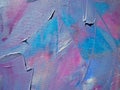 Abstract blue and pink oil hand painting background. Artists oil paints multicolored closeup Royalty Free Stock Photo