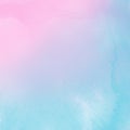 Abstract blue and pink pastel watercolor background. Backdrop, paint. Royalty Free Stock Photo