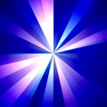 Abstract blue pink shiny comic book rays background, darker in the borders