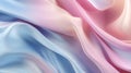 Abstract blue and pink wavy silk background. Elegant and luxurious soft waves with shiny pastel colors. Royalty Free Stock Photo