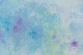 Abstract blue pink yellow and white painted wall texture background outdoors