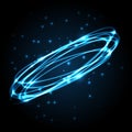 Abstract blue plasma background with ovals Royalty Free Stock Photo