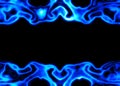 Abstract blue plasma border frame