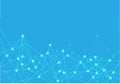 Abstract blue point polygon line internet connect network technology futuristic background vector