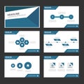 Abstract Blue polygon infographic element and icon presentation templates flat design set for brochure flyer leaflet website Royalty Free Stock Photo