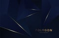 Dark blue Abstract triangles style, luxury Abstract. Royalty Free Stock Photo