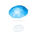 Abstract blue polygonal logo