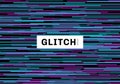 Abstract blue and purple digital glitch art on dark background texture