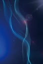 Abstract blue and purple digital wave background with glowing particles and bokeh effects ideal for tech presentations web design Royalty Free Stock Photo
