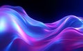 Abstract blue and purple dynamic background. Futuristic vivd neon swirl lines. AI Generative Royalty Free Stock Photo