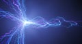 Abstract blue purple energy flowing particles Royalty Free Stock Photo