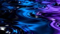 Abstract Blue and Purple Liquid Metal Waves Dynamic Background Texture Royalty Free Stock Photo