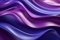 Abstract blue and purple liquid wavy shapes futuristic banner. Glowing retro waves. AI Generative Royalty Free Stock Photo