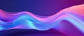 Abstract blue and purple liquid wavy shapes futuristic banner. Glowing retro waves  background. Royalty Free Stock Photo