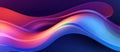 Abstract blue and purple liquid wavy shapes futuristic banner. Glowing retro waves  background. Royalty Free Stock Photo