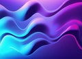 Abstract blue and purple liquid wavy shapes futuristic banner Glowing retro waves vector. Generative AI Royalty Free Stock Photo