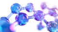 Abstract Blue and Purple Molecular Structure Royalty Free Stock Photo