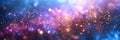 Abstract blue, purple and pink glitter lights background. Night sky with stars Royalty Free Stock Photo