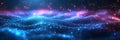 Abstract blue, purple and pink glitter lights background. Night sky with stars Royalty Free Stock Photo
