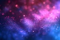 Abstract blue, purple and pink glitter lights background. Night sky with stars Royalty Free Stock Photo