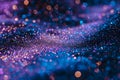 Abstract blue, purple and pink glitter lights background. Night sky with stars Royalty Free Stock Photo