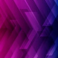 Abstract blue, purple and pink tech background with big arrows sign digital and stripes technology concept. Space for your text