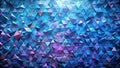 Abstract blue and purple triangular geometric wall texture with dimensional depth and subtle lighting effects. Generative AI Royalty Free Stock Photo