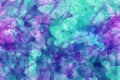 Abstract blue and purple watercolor background. Colorful aquarelle paint texture. Brush strokes.