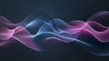 Abstract blue and purple waves on dark background for contemporary modern design projects Royalty Free Stock Photo