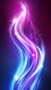 Abstract blue and purple waves on dark background for modern design projects and artistic creations Royalty Free Stock Photo