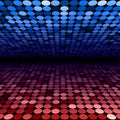 Abstract blue and red disco circles background