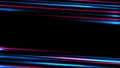 Abstract blue and red neon lighting speed blurred motion effect on black background Royalty Free Stock Photo