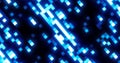 Abstract blue retro pixel hipster digital background made of moving energy