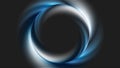 Abstract blue ring logo rotation video animation