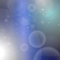 Abstract blue round bokeh background, christmas theme