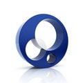 Abstract blue round business symbol