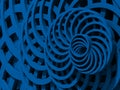 Abstract Blue Round Pattern Wall Architecture Background