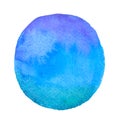 Blue round vector watercolor blob Royalty Free Stock Photo