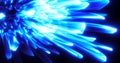 Abstract blue shiny glowing lines and waves energetic magical like a crystal