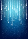 Abstract blue shiny lights background