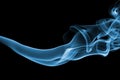 Abstract blue silky smoke Royalty Free Stock Photo