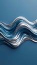 Abstract blue silver liquid wave background Royalty Free Stock Photo