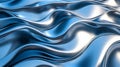 Abstract Blue and Silver Metallic Wave Texture Royalty Free Stock Photo