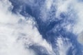 Abstract blue sky background with cirrus clouds Royalty Free Stock Photo