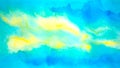 Abstract blue sky cloud art watercolor painting illustration design drawing spiritual mind mental universe background wave