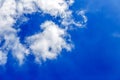 Abstract blue sky with white cloud background Royalty Free Stock Photo