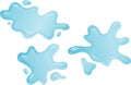 Abstract Blue Slime Set or Water Spills